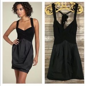 BCBG MAX AZRIA Black halter Bubble Hem Dress S